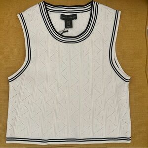 House of Harlow 1960 Cropped Sweater Tank NWT Tennis Style - M